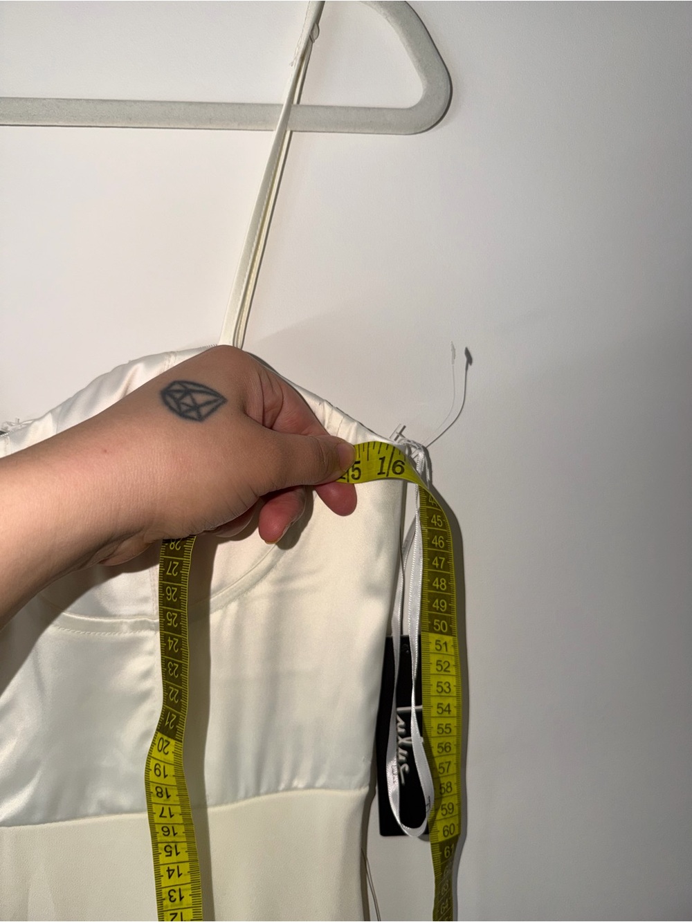 NWT Lulu’s Best Part Of Me Cream Satin Bustier Maxi Dress gown weddding prom L - Picture 13 of 14